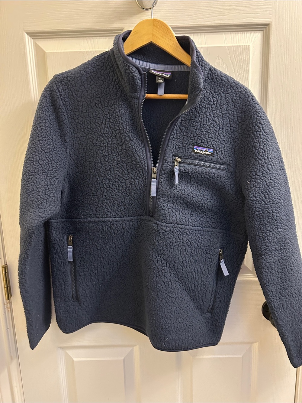 Patagonia blue Sherpa Quarter-Zip Pullover